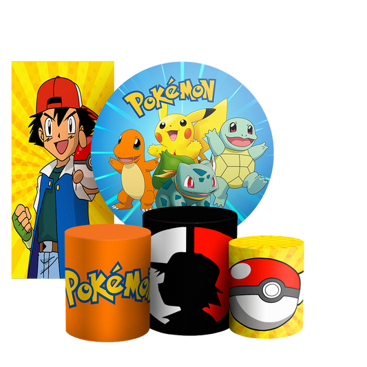 Arte Digital Painel de Festa - Pokemon 802806