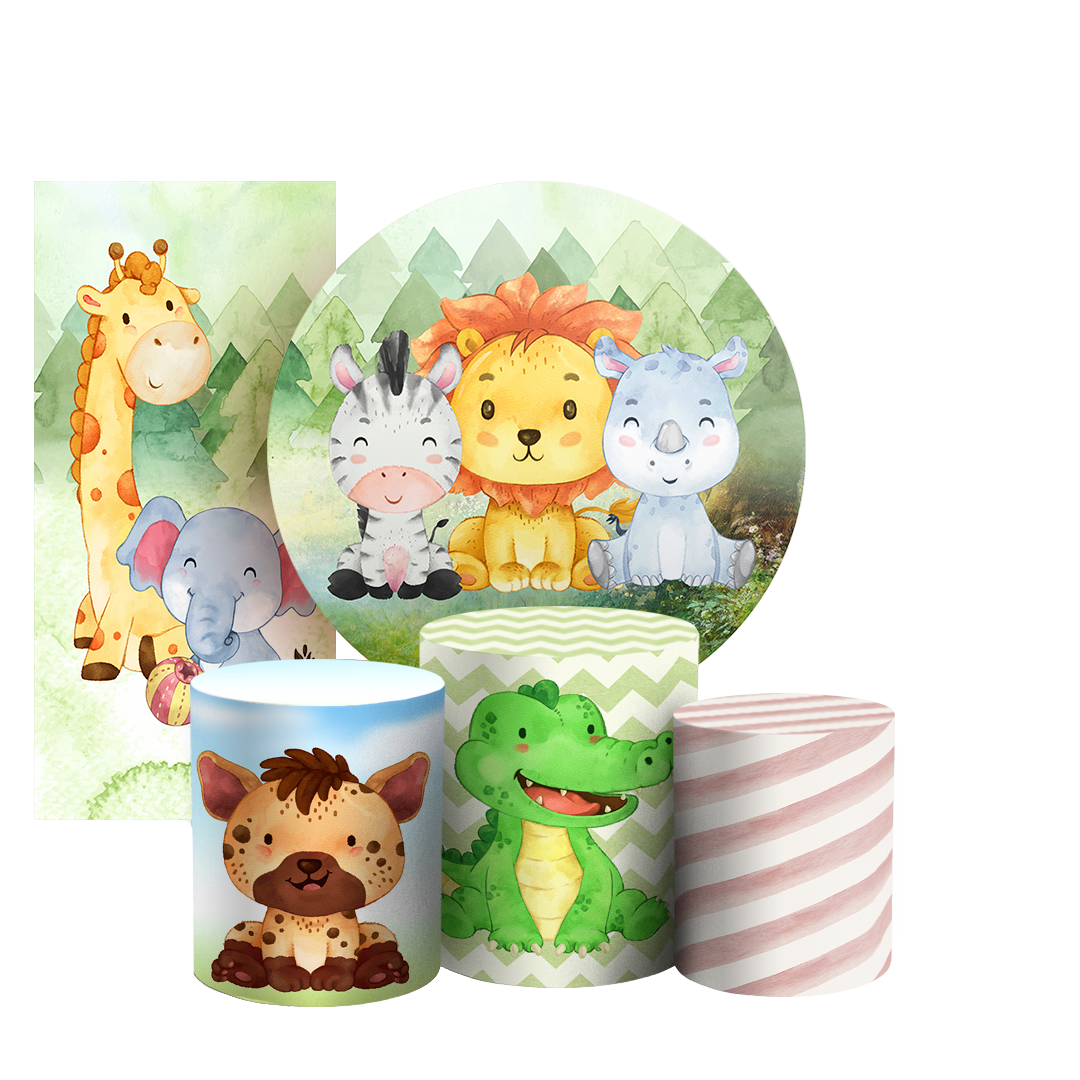 Arte Digital Painel de Festa - Safari 802810