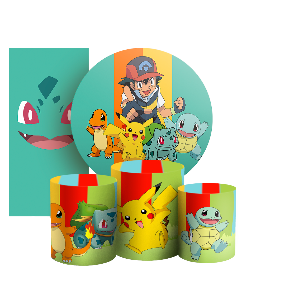 Arte Digital Painel de Festa - Pokemon 802848