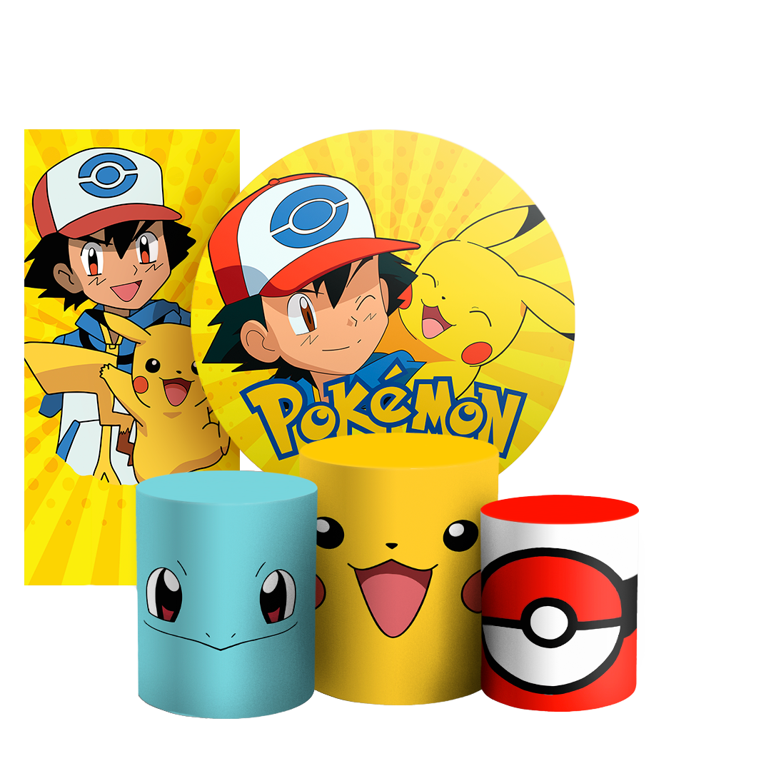 Arte Digital Painel de Festa - Pokemon 802850