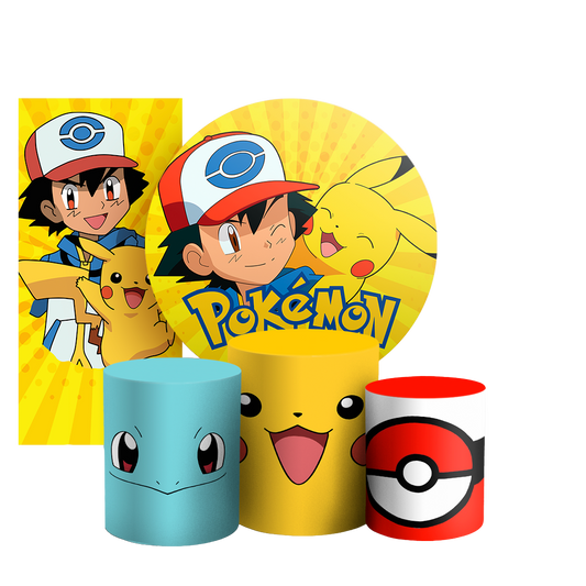 Arte Digital Painel de Festa - Pokemon 802850