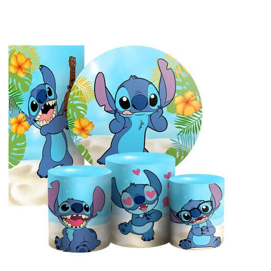 Arte Digital Painel de Festa - Stitch 802854