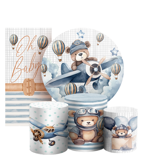 Arte Digital Painel de Festa - Urso Azul 802860