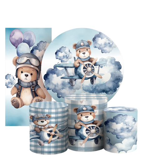 Arte Digital Painel de Festa - Urso Azul 802861