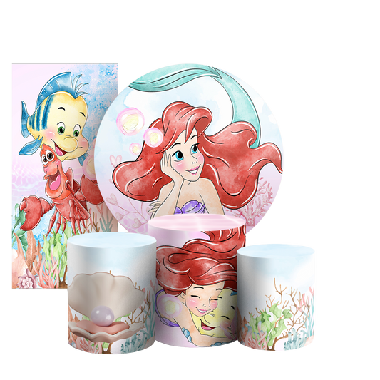 Arte Digital Painel de Festa - Ariel Aquarela 802869