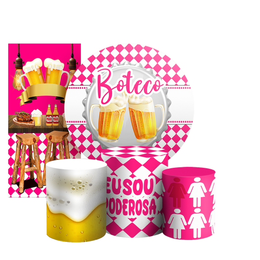 Arte Digital Painel de Festa - Boteco Rosa 802872