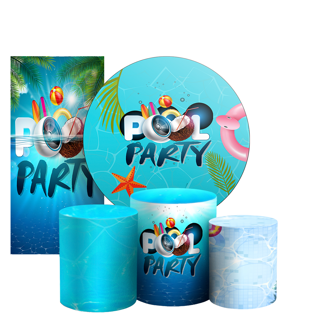 Arte Digital Painel de Festa - Pool Party 802955
