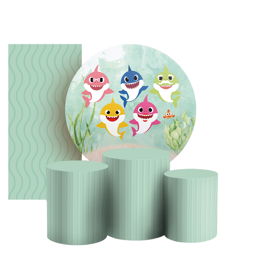 Arte Digital Painel de Festa - Baby Shark 802988