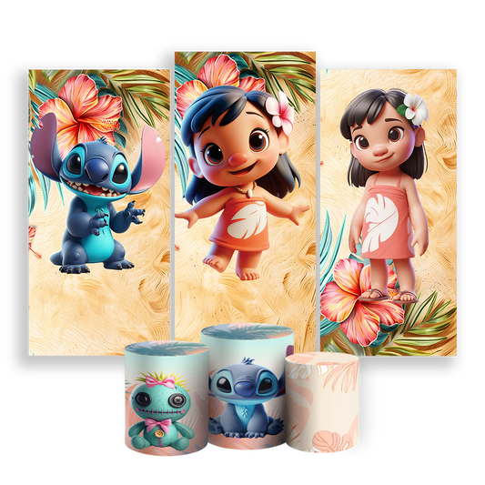 Arte Digital Painel de Festa - Lilo E Stitch 803010