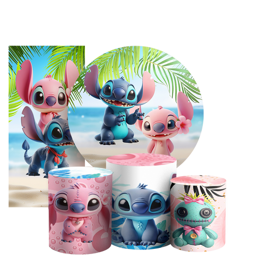 Arte Digital Painel de Festa - Lilo E Stitch 803011