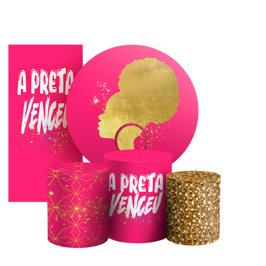 Arte Digital Painel de Festa - A Preta Venceu 803037