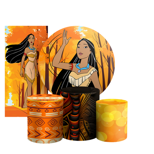 Arte Digital Painel de Festa - Pocahontas 803051