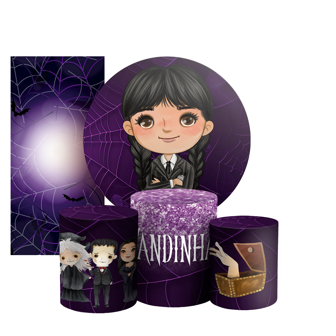 Arte Digital Painel de Festa - Wandinha 803107