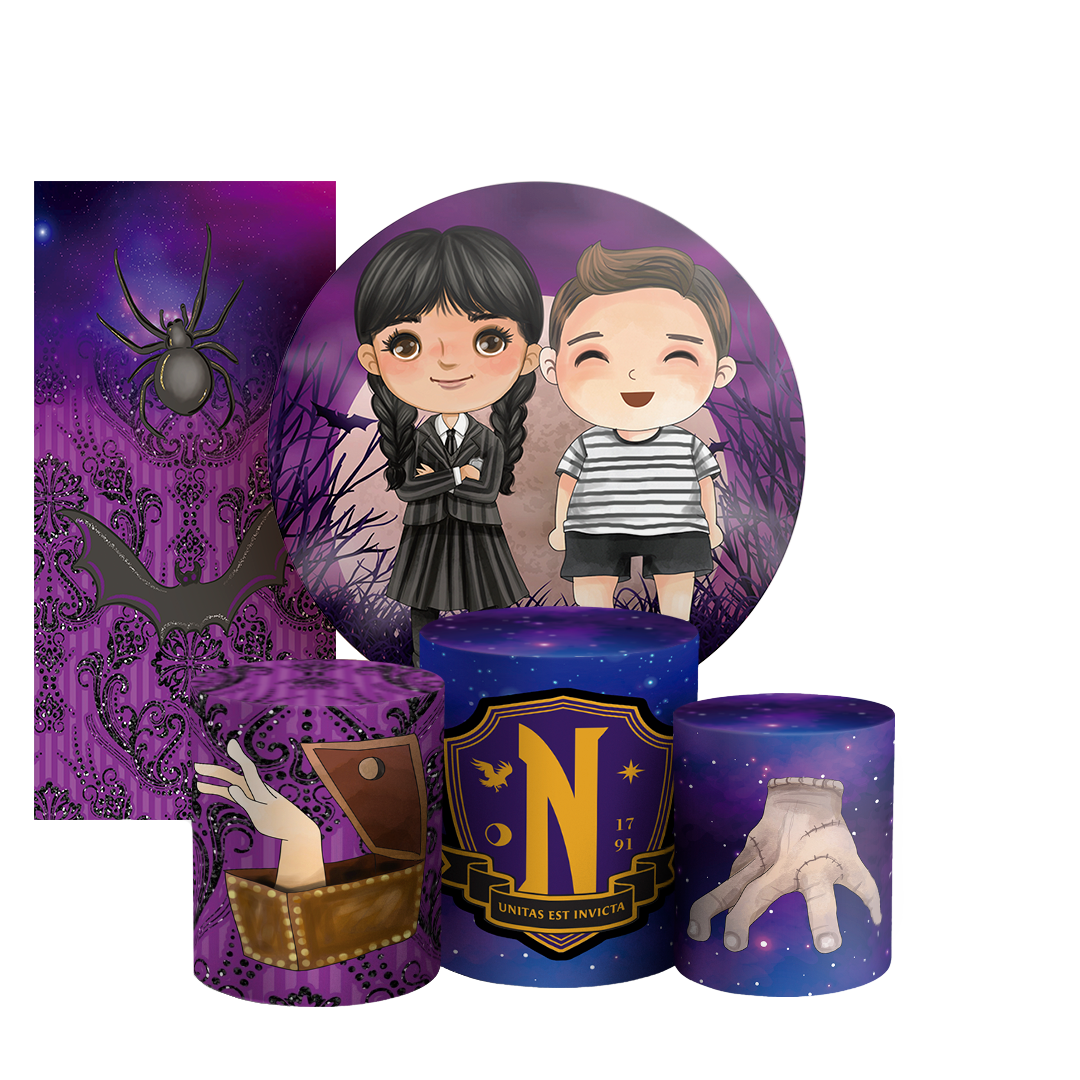 Arte Digital Painel de Festa - Wandinha 803108