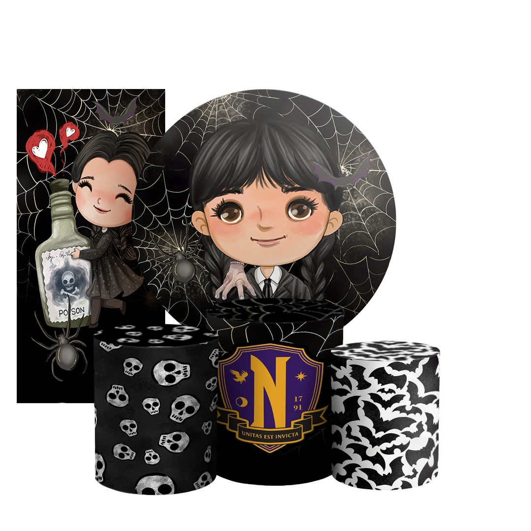 Arte Digital Painel de Festa - Wandinha 803109