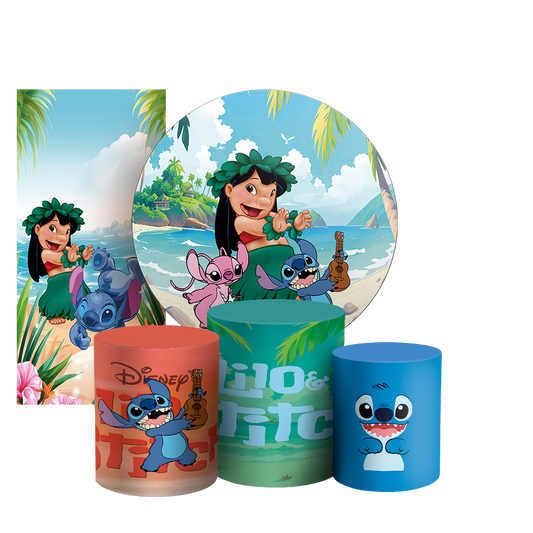 Arte Digital Painel de Festa - Lilo E Stitch 803113