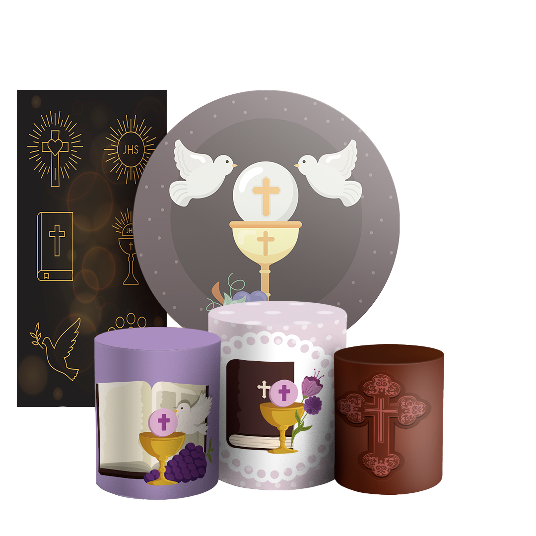 Arte Digital Painel de Festa - Primeira Comunhao 803135