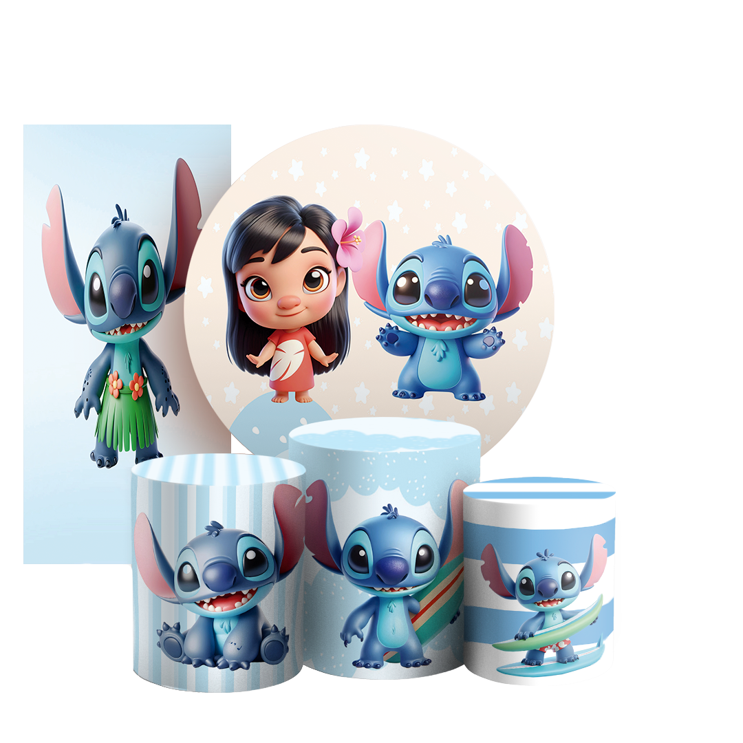 Arte Digital Painel de Festa - Lilo e Stitch 803224