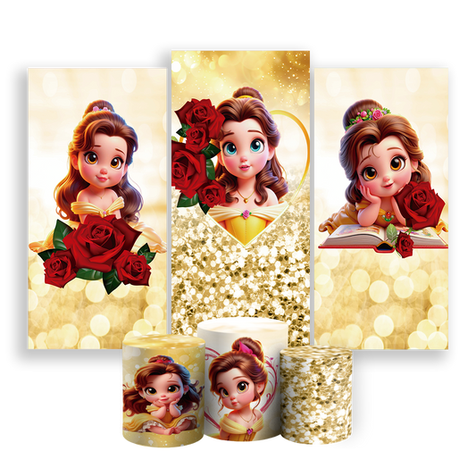 Arte Digital Painel de Festa - Bela e a Fera  803257