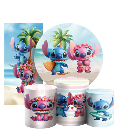 Arte Digital Painel de Festa - Lilo e Stitch  803267