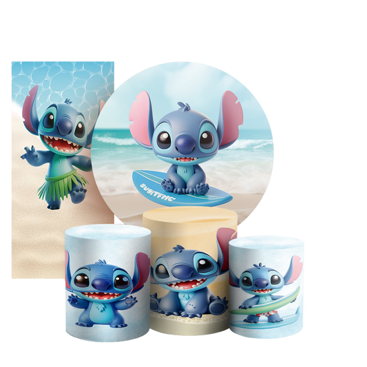 Arte Digital Painel de Festa - Lilo e Stitch  803272