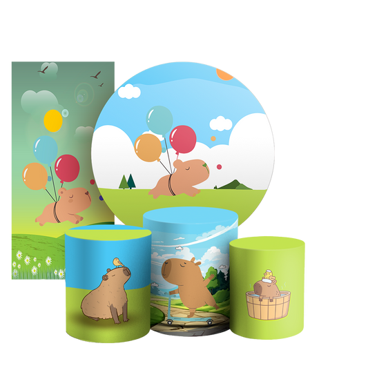 Arte Digital Painel de Festa - Capivara 803342