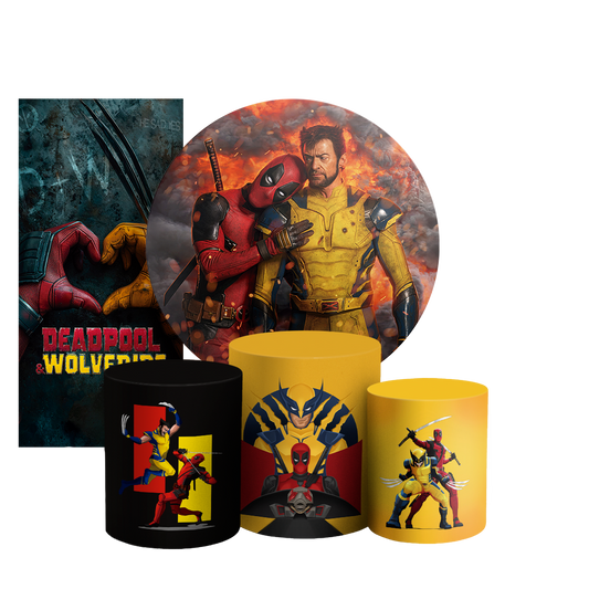 Arte Digital Painel de Festa - Dead Pool e Wolverine 803361