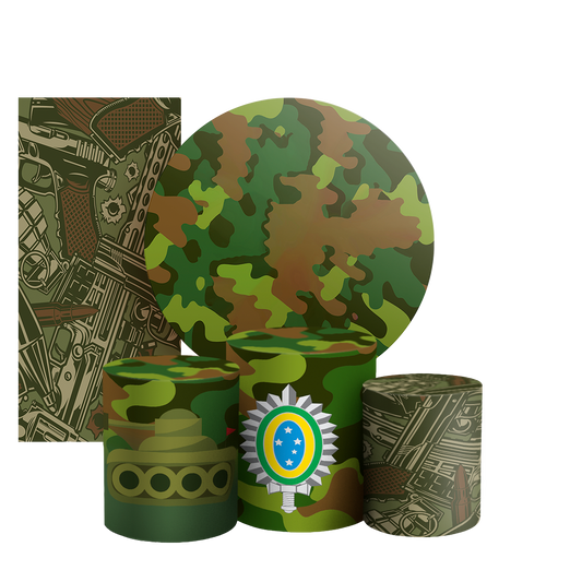 Arte Digital Painel de Festa - Exercito Camuflado 803364