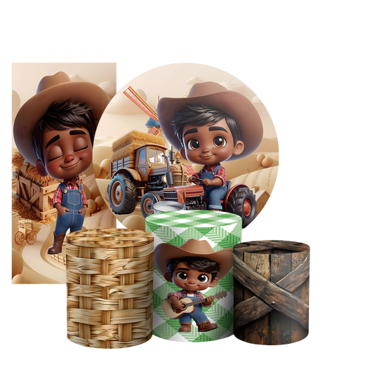 Arte Digital Painel de Festa - Fazendinha Menino 803386