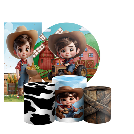 Arte Digital Painel de Festa - Fazendinha Menino 803387