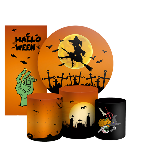 Arte Digital Painel de Festa - Dia das Bruxas Halloween 803431