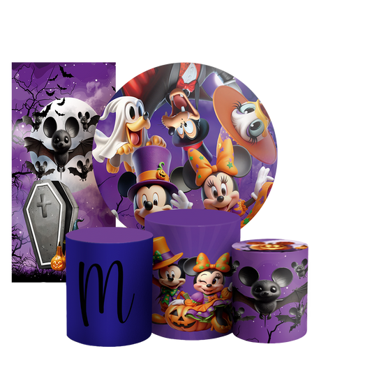 Arte Digital Painel de Festa - Mickey Dia das Bruxas Halloween 803447