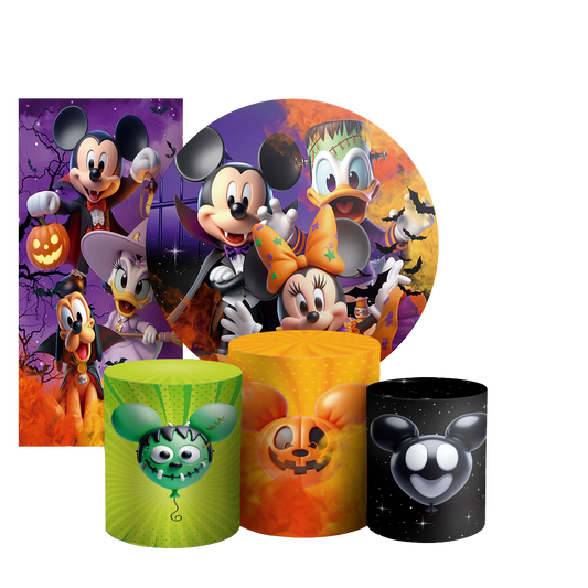Arte Digital Painel de Festa - Mickey Dia das Bruxas Halloween 803449