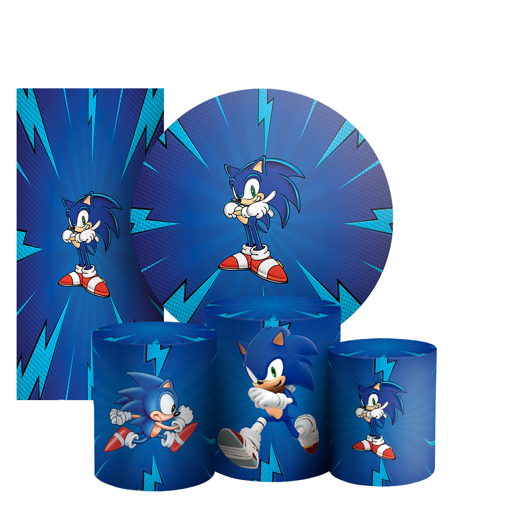 Arte Digital Painel de Festa - Sonic 803478