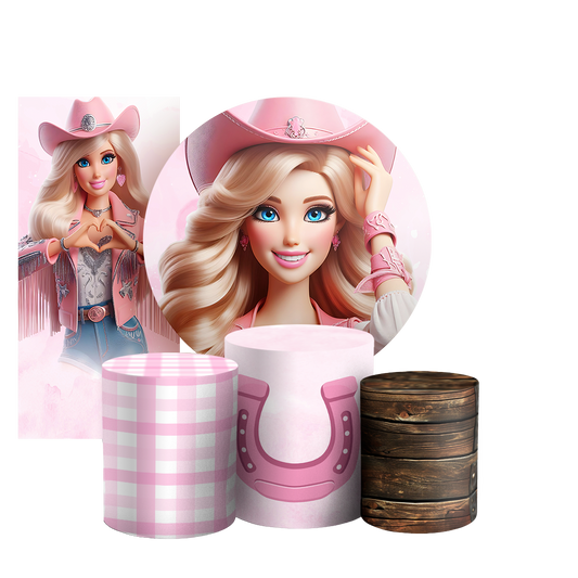 Arte Digital Painel de Festa - Barbie Boiadeira 803517