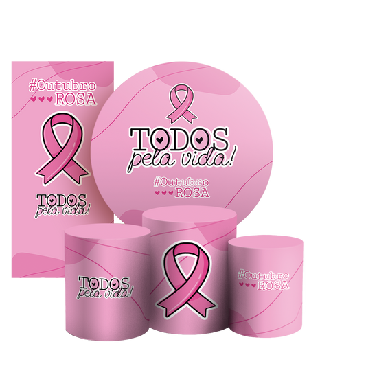 Arte Digital Painel de Festa - Outubro Rosa 803549