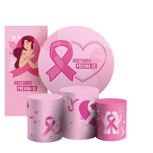 Arte Digital Painel de Festa - Outubro Rosa 803551