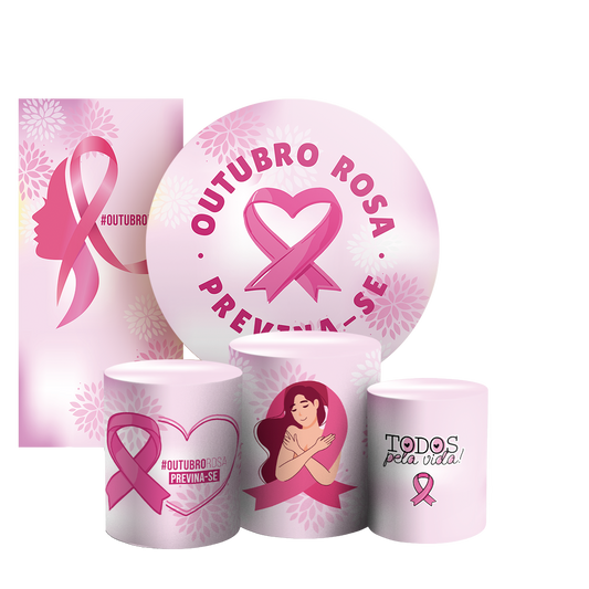 Arte Digital Painel de Festa - Outubro Rosa 803553