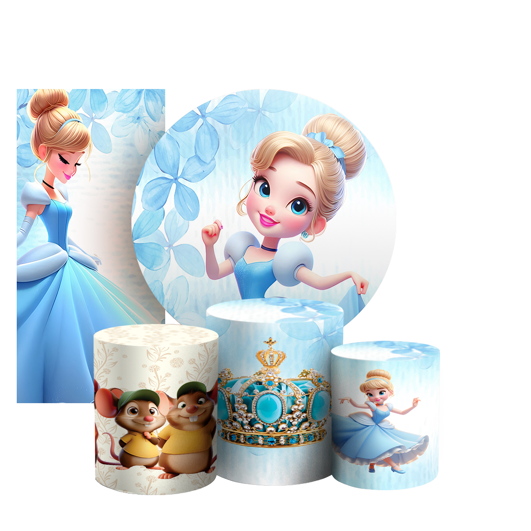 Arte Digital Painel de Festa - Princesa Cinderela 803566