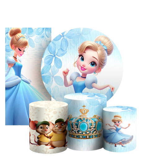 Arte Digital Painel de Festa - Princesa Cinderela 803566