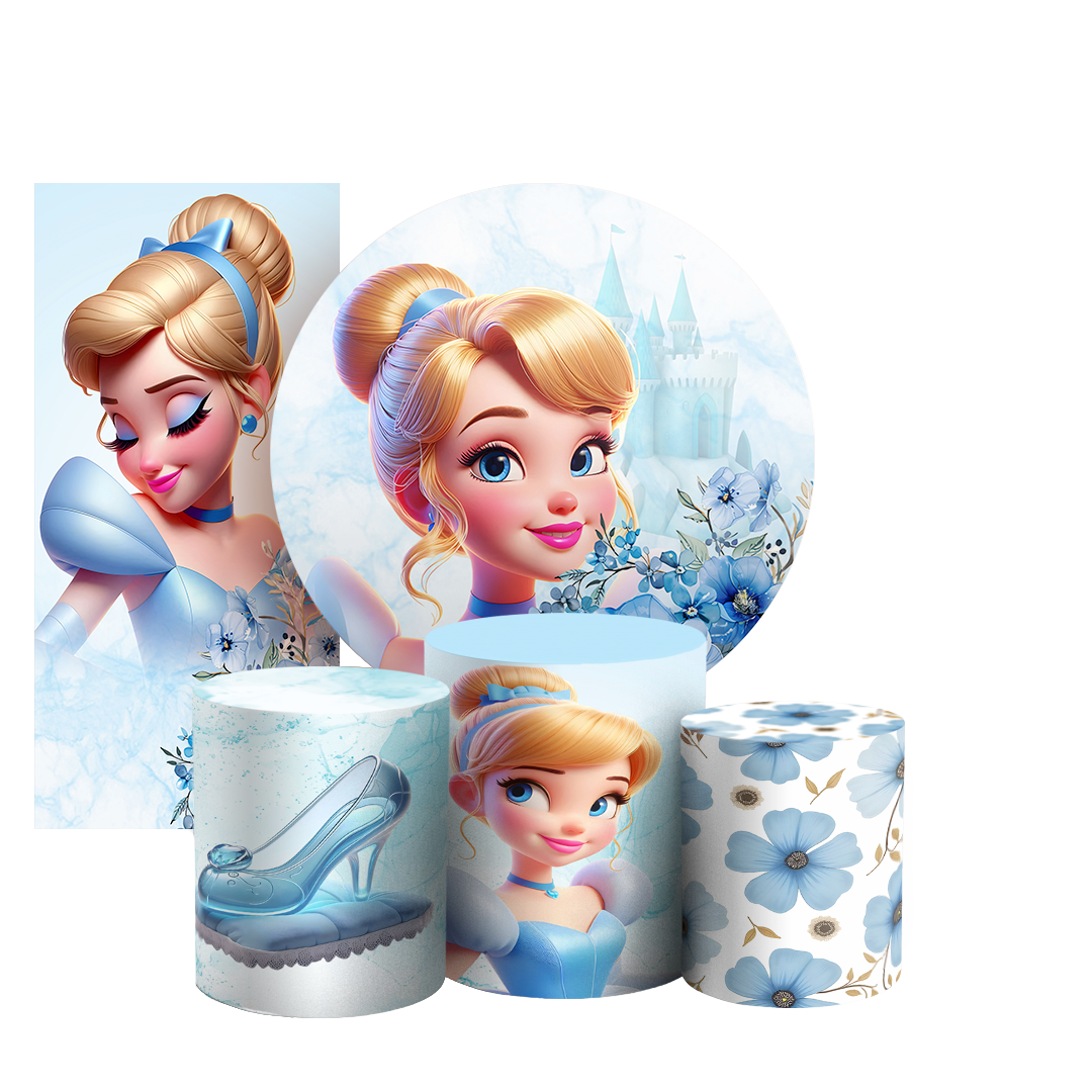 Arte Digital Painel de Festa - Princesa Cinderela 803567