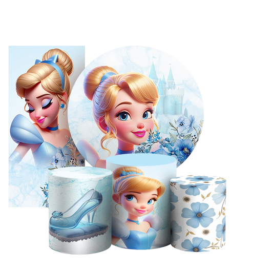 Arte Digital Painel de Festa - Princesa Cinderela 803567