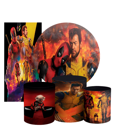 Arte Digital Painel de Festa - Deadpool e Wolverine 803571