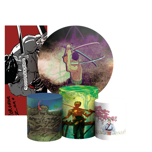 Arte Digital Painel de Festa - Zoro One Piece 803595