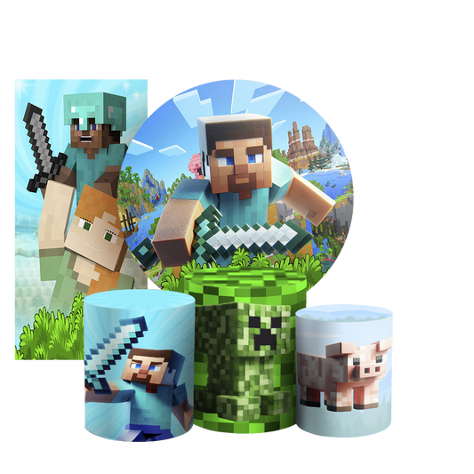 Arte Digital Painel de Festa - Minecraft 803629