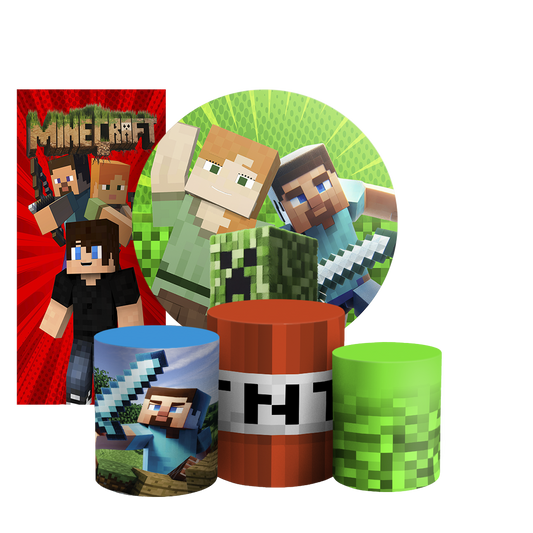 Arte Digital Painel de Festa - Minecraft 803630