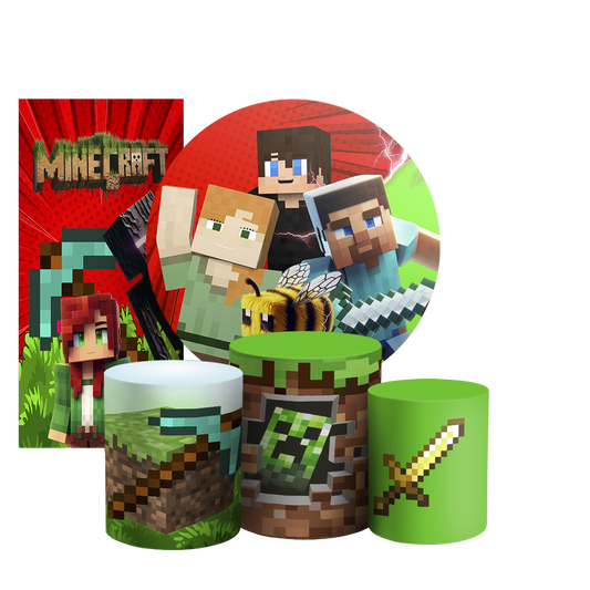 Arte Digital Painel de Festa - Minecraft 803631