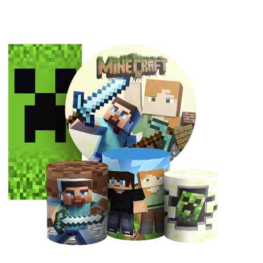 Arte Digital Painel de Festa - Minecraft 803632