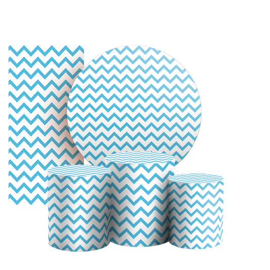 Arte Digital Painel de Festa - Fundo Chevron Zig Zag 803672