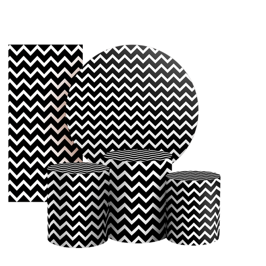 Arte Digital Painel de Festa - Fundo Chevron Zig Zag 803683